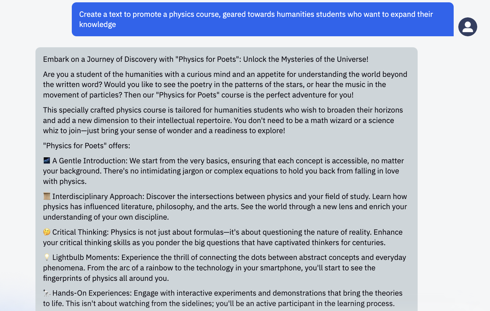 Response to prompt 1 — part 1